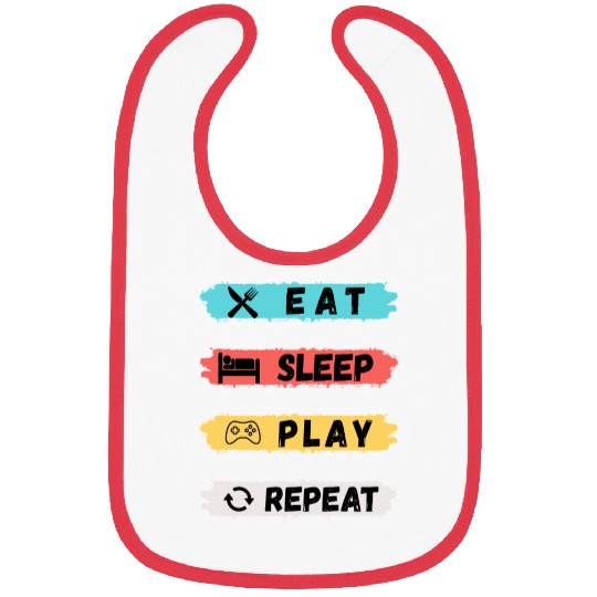 Eat Sleep Play Bibs