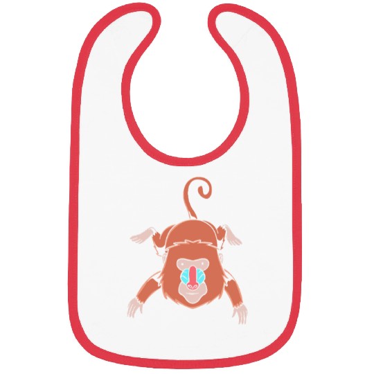 Baboon Animal Monkey Bibs