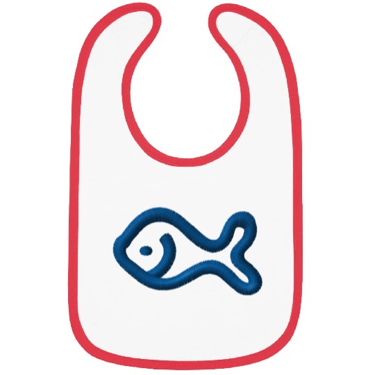 Fish embroidered Bibs