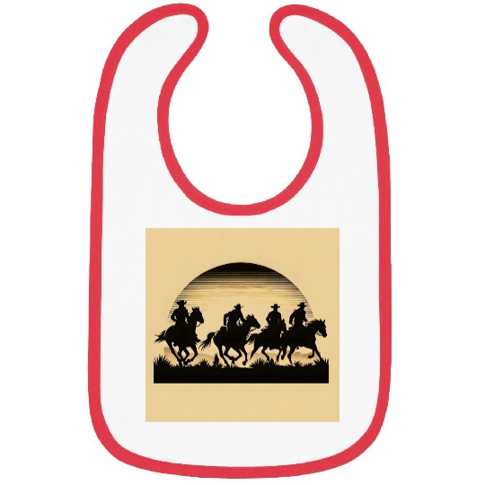 Western Sunset Silhouette Bibs