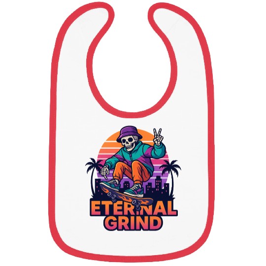 Retro Skeleton Skater – Eternal Grind Bibs