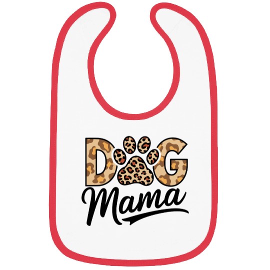 Dog Lover Leopard Print Paw Bibs
