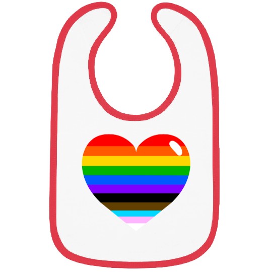 LGBTQ+/Pride/Progress Heart Bibs