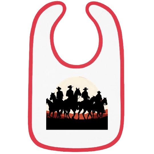 Western Sunset Cowboys Bibs