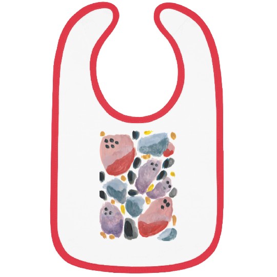 Abstract pastel watercolour painting pattern Bibs