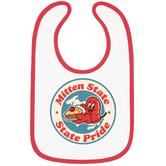 Great Lakes Charm Michigan Mitten Vintage Style Bibs