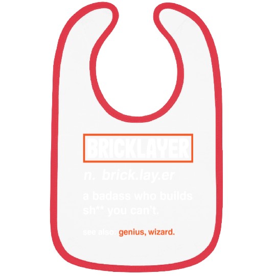 Bricklayer Definition Genius Wizard Humor Bibs