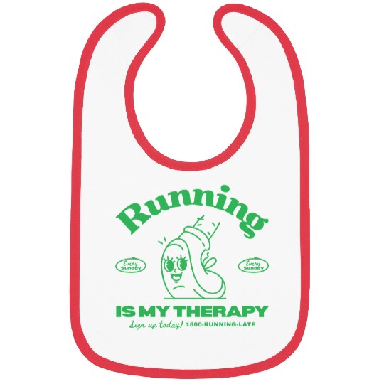 Running Is My Therapy Design Bibs