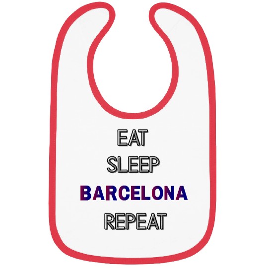 Eat Sleep Barcelona Repeat Bibs