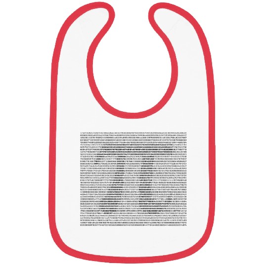 Bold Pi in 3141 Characters - Black Print Bibs