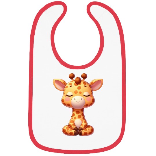 Cute giraffe yoga meditation relaxation chill Bibs