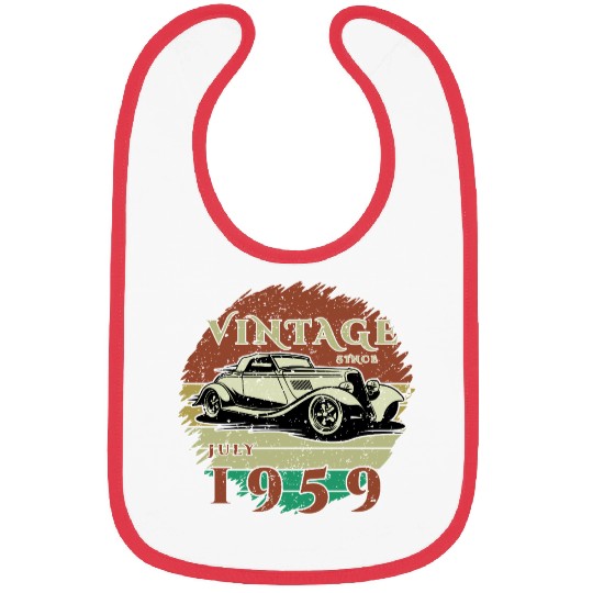 66th birthday Classic Car - Vintage since 07/1959 Bibs