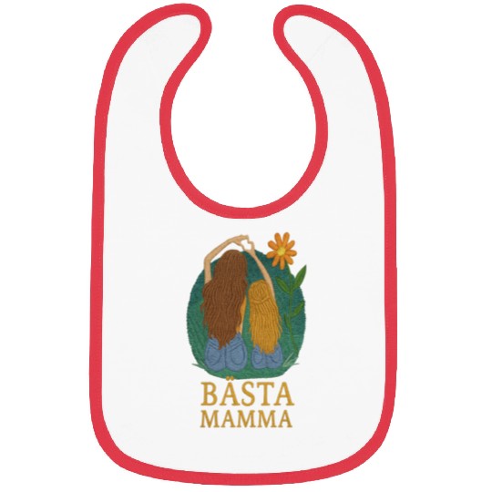 Best Mom Embroidered Style - Mother and Daughter Bibs