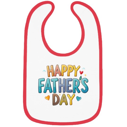 Happy father's day color letter design, 3d design Bibs