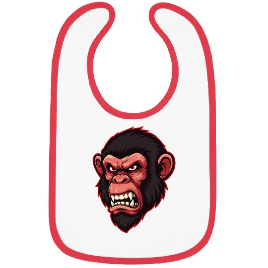 Angry Monkey Mascot Bibs