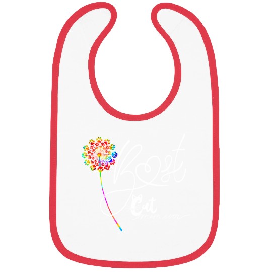 Best Cat Mom Ever Sunflower Mother's Day Cat Lover Bibs