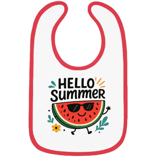 Hello Summer Watermelon Fun Bibs