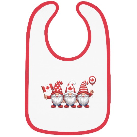 Canada Gnomes with Flag Bibs