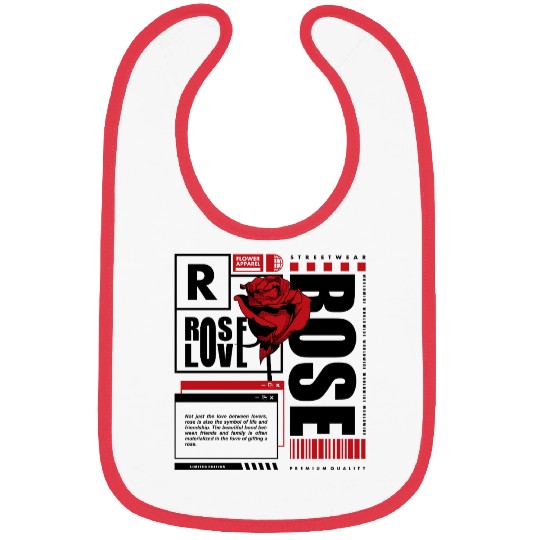 Rose Love – Streetwear-Inspired Symbolic Flower De Bibs