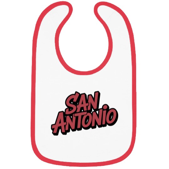 San Antonio Text Design Bibs