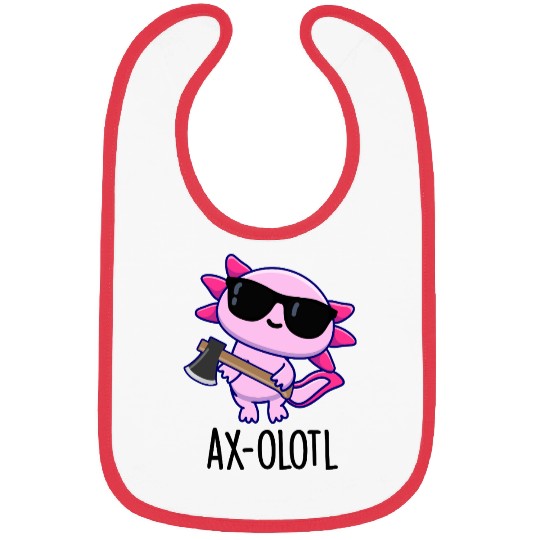 Ax-olotl Funny Animal Axolotl Pun Bibs