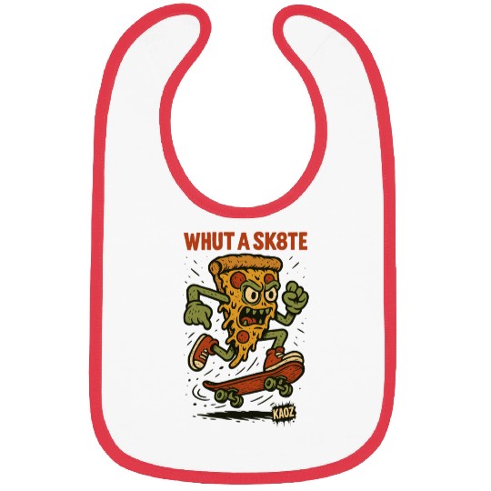 Skate Pizza Monster – WHUT A SK8TE Slice Bibs