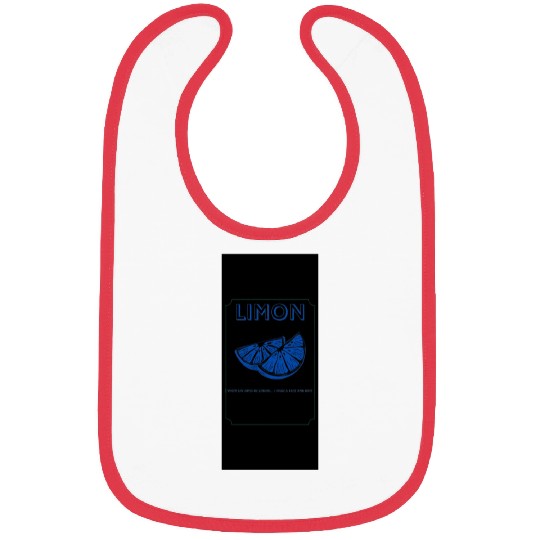 Funny Blue Lemon Slice - Sour Face Escape Bibs