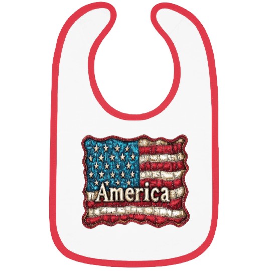 American Flag Bibs
