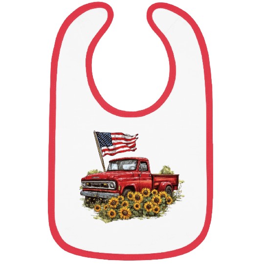 American Flag Bibs