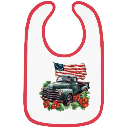 American Flag Bibs