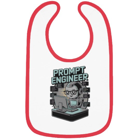Prompt Engineer AI Robot Programmer Tech Nerd Bibs