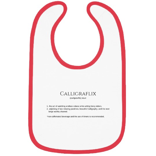 Calligraflix black Bibs