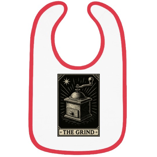 The Grind – Coffee Tarot Manual Grinder Card Bibs