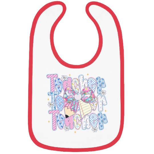 Preppy Teacher Coquette Bibs