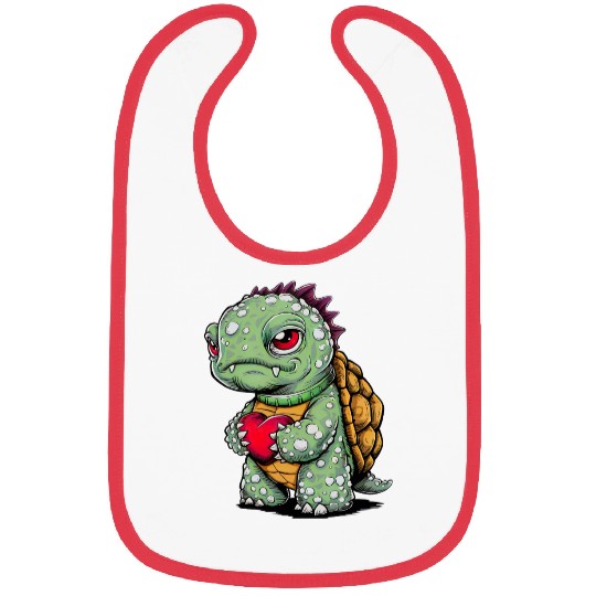 Turtle with heart Bibs