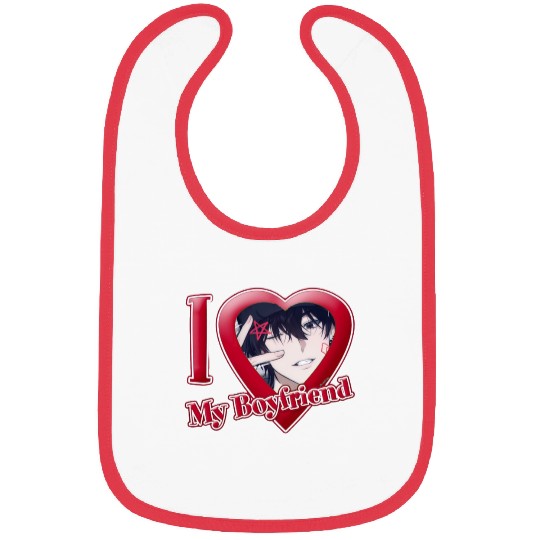 I Love My BF – Cute Minimal Logo Bibs