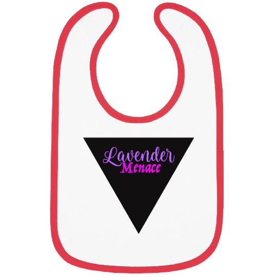 Lavender Menace Black Triangle Bibs