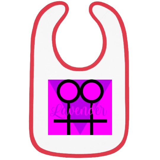 Women Symbol with Lavender Triangle Bibs