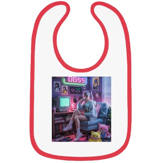 Y2K Gamer Girl Vibes – Retro Tech & Neon Room Aest Bibs