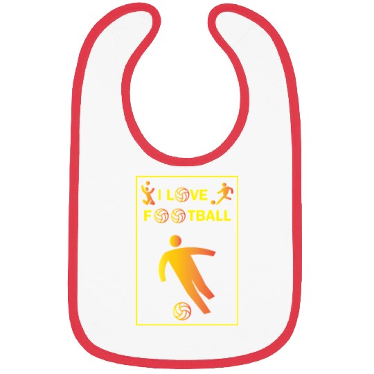 I Love Football Soccer Design Bibs