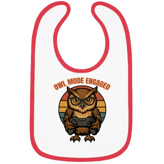 Owl Mode Engaged Gamer Owl Bibs