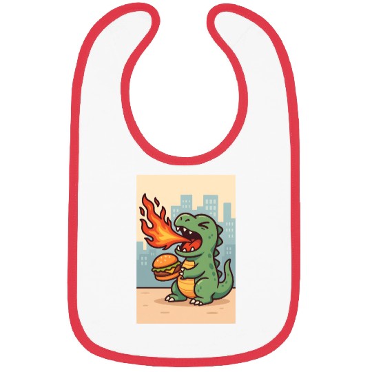 Angry dino Bibs