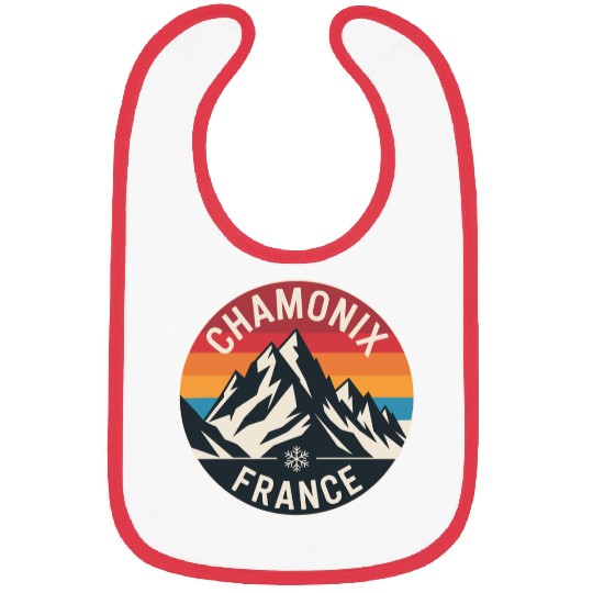 Chamonix France Retro Mountain Design Bibs