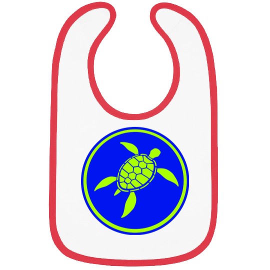 Water Turtle Shell Pattern Cool Lover Fun Swimming Bibs