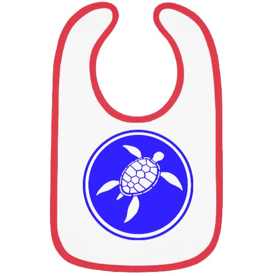 Water Turtle Shell Pattern Cool Lover Fun Swimming Bibs