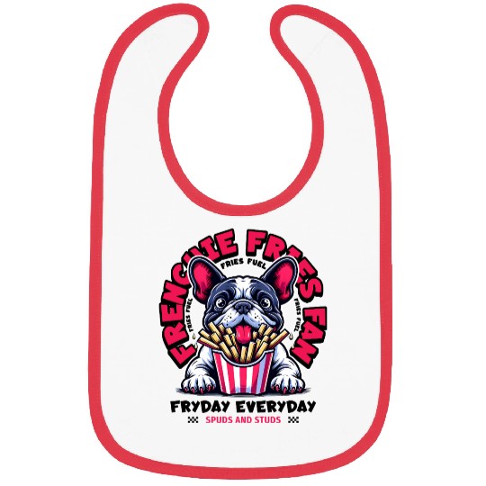 Frenchie Fries Fan Bibs