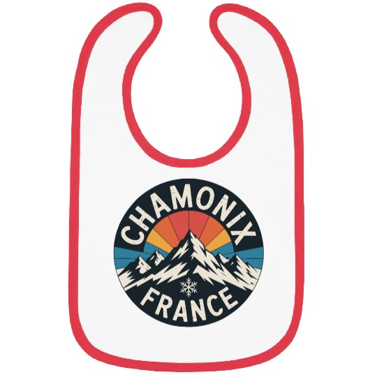 Chamonix Mountain Retro France Design Bibs