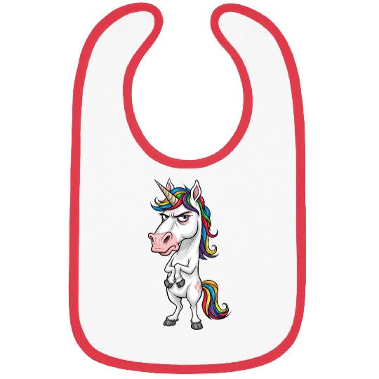 Moody Rainbow Unicorn: Not Today! Bibs
