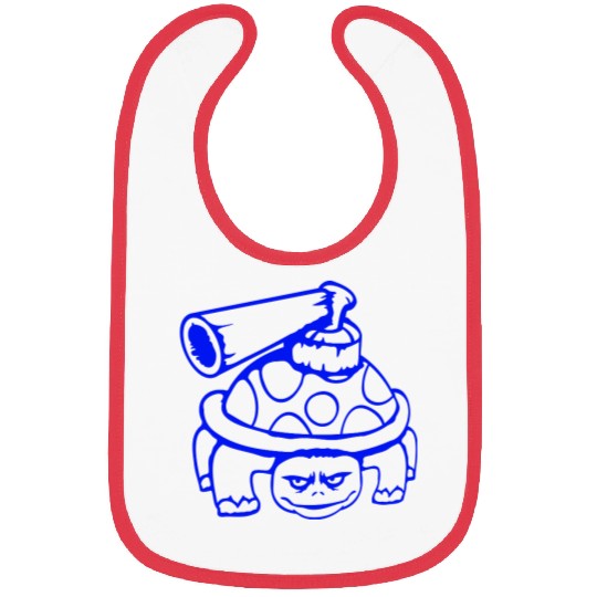 Turtle shell gun shoot war attack tank weapon cool Bibs