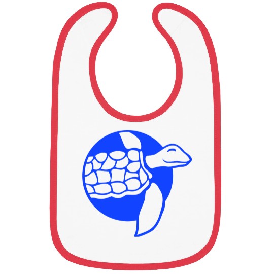 Water turtle child cute swims happy drawing Comic Bibs